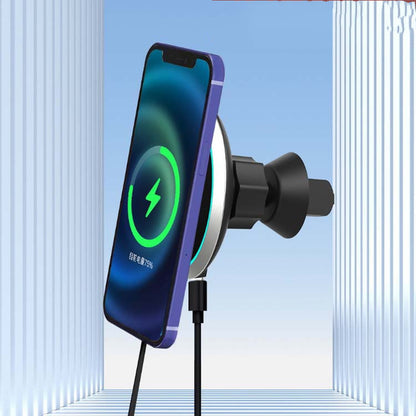 15W Magnetic Car Wireless Charger Fast Charge Air Outlet Bracket