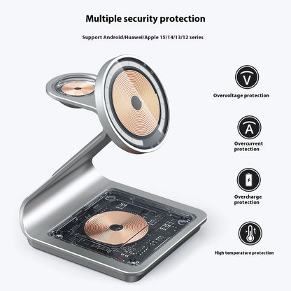 Magsafe Metal Three-in-one Magnetic Wireless Charger