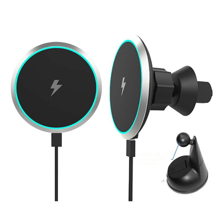 15W Magnetic Car Wireless Charger Fast Charge Air Outlet Bracket